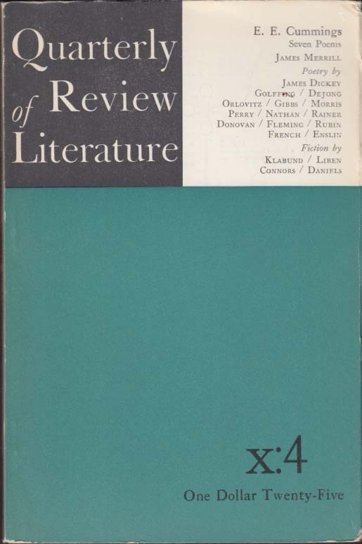 QUARTERLY REVIEW of LITERATURE 4 1960 E E Cummings James Merrill James Dickey &c