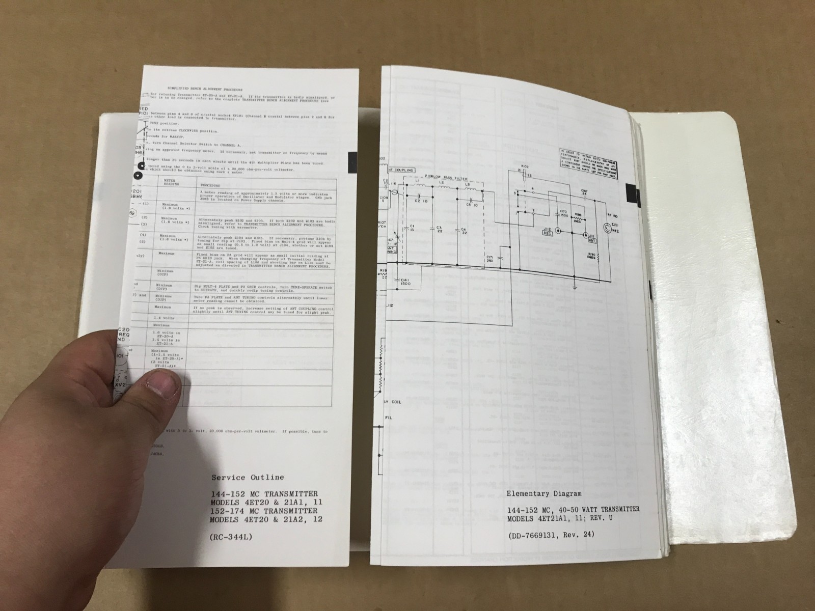 Vintage General Electric 2-Way Mobile Radio Instructions Manual EBI-41070D