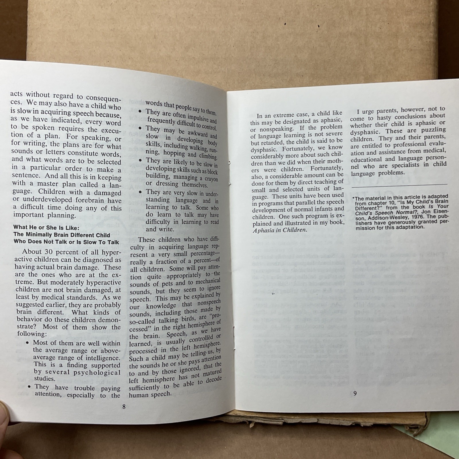 1978 Scottish Rite Programs For Aphasic & Dyslexic Children Booklet B68