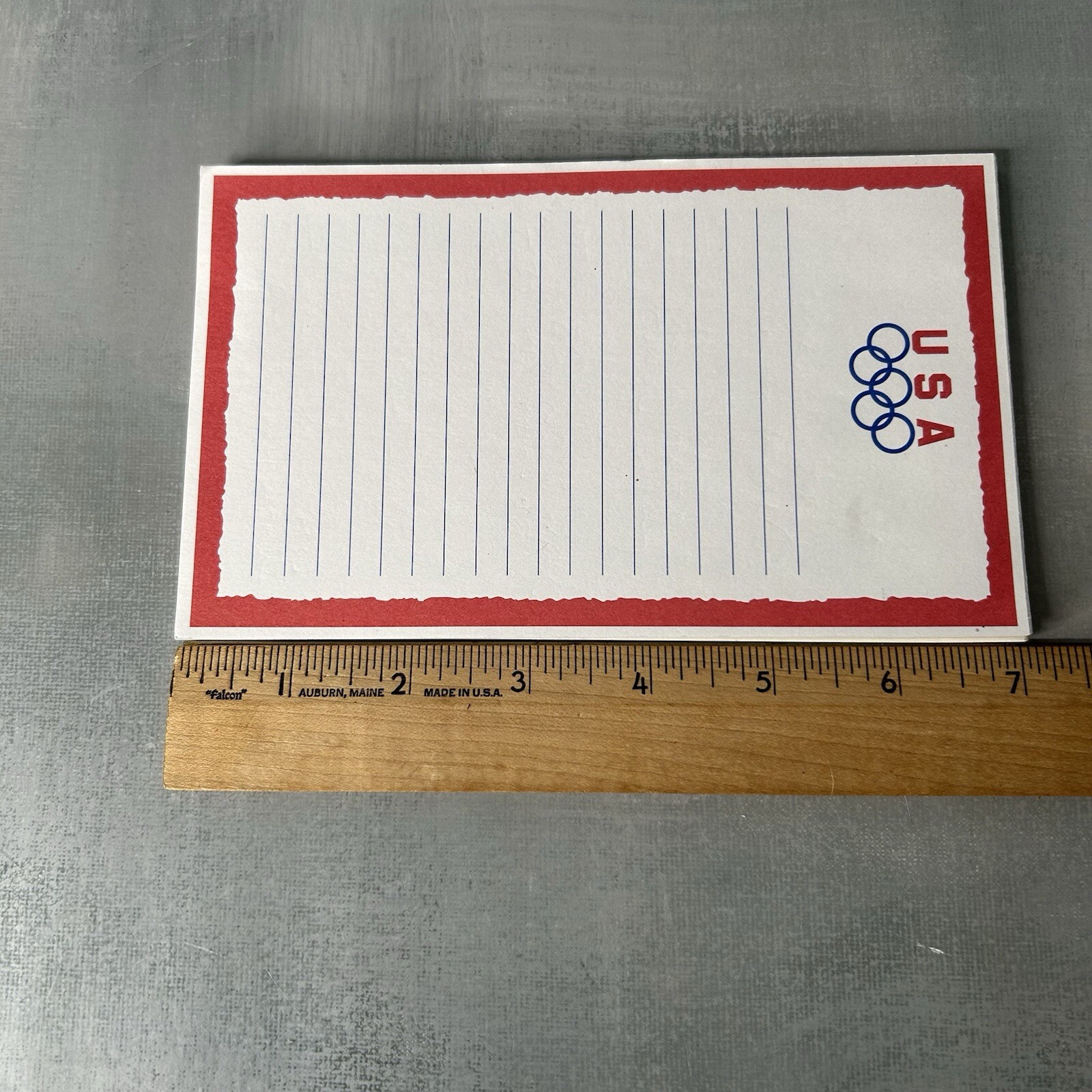 2 USA Olympics Team Rings Vintage Advertising Lined Paper Notepads 4¼ x 7″
