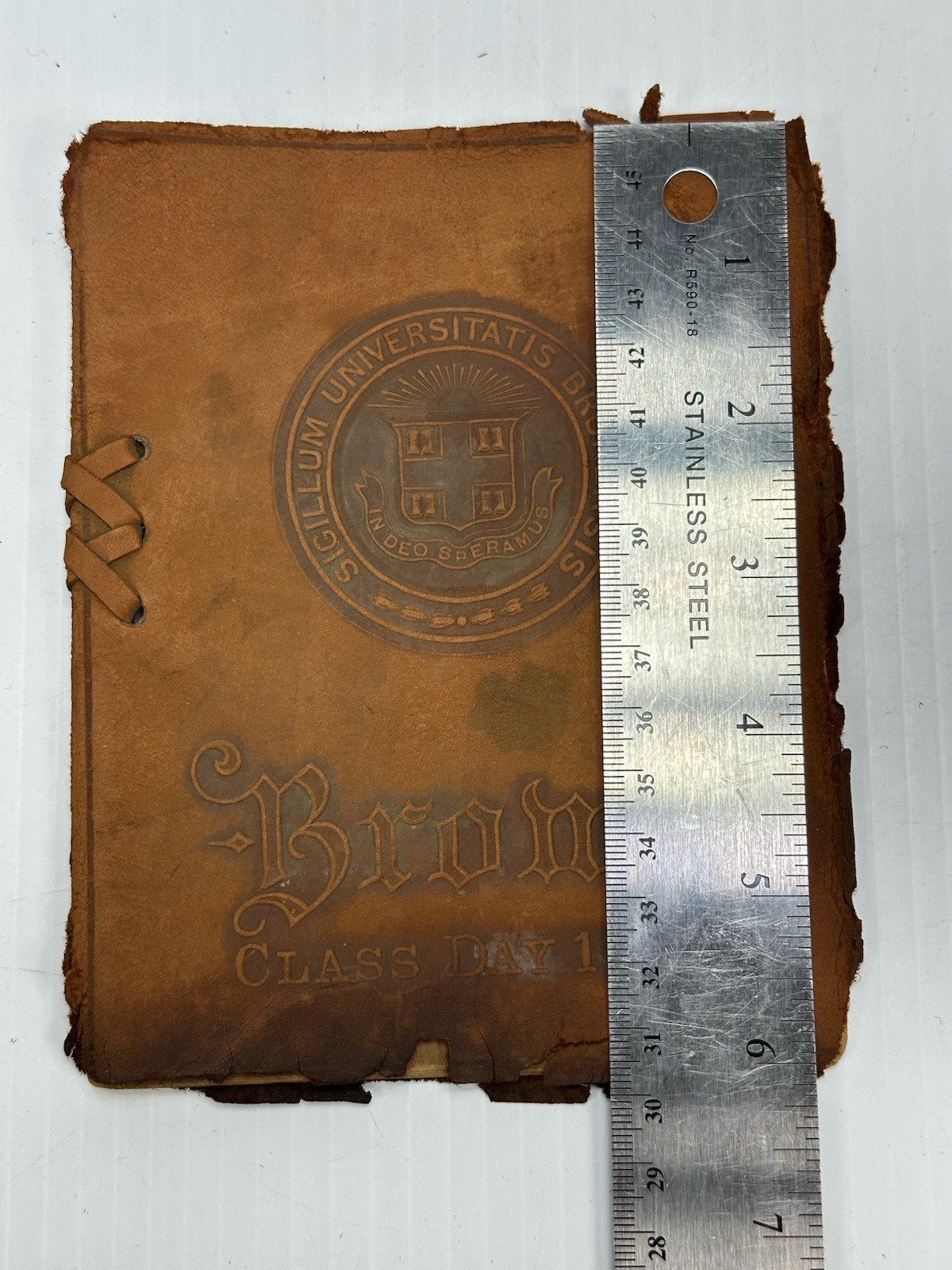 Antique Brown University Class Day 1909 Program Leather Cover Photos