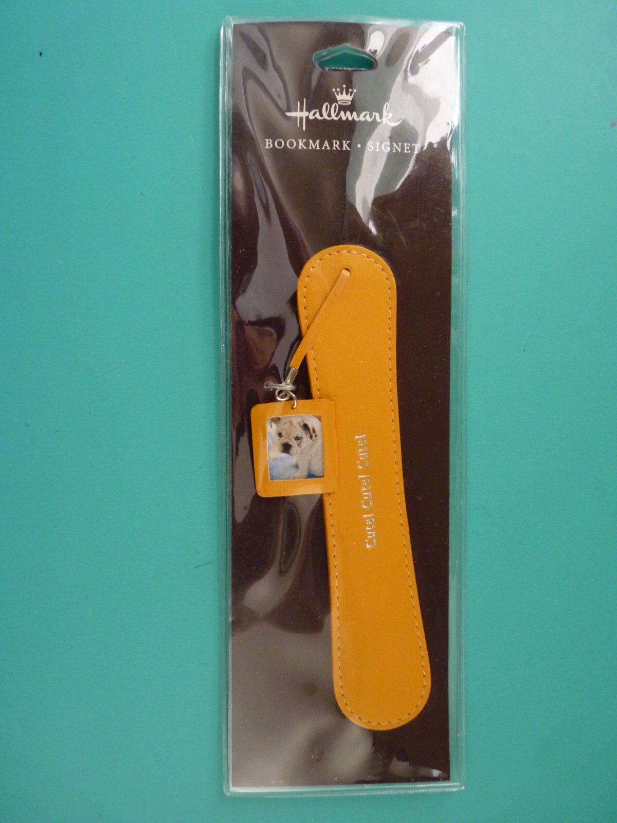 Faux Leather Bookmark w/Photo Charm Tassel NIP 5″x1″ Hallmark – Free Shipping