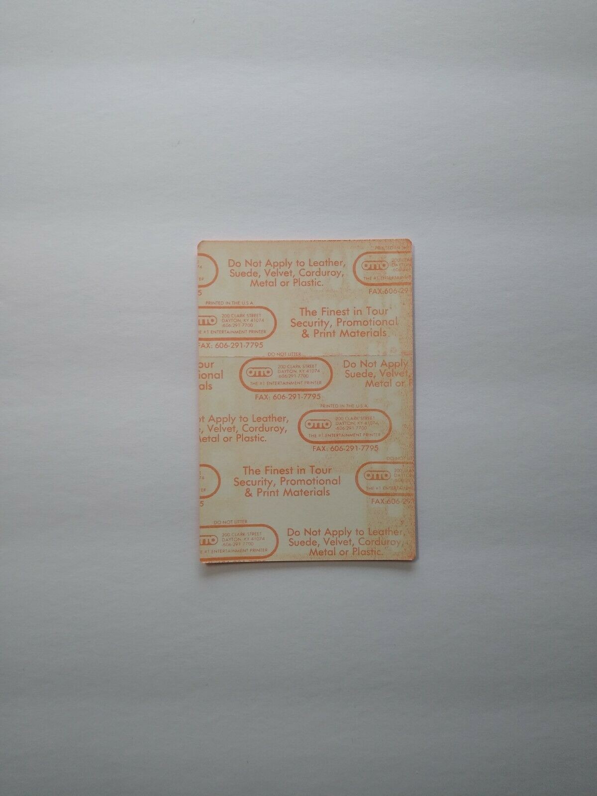 Crowded House Woodface Backstage Pass Original 1991 Split Enz New Wave Orange