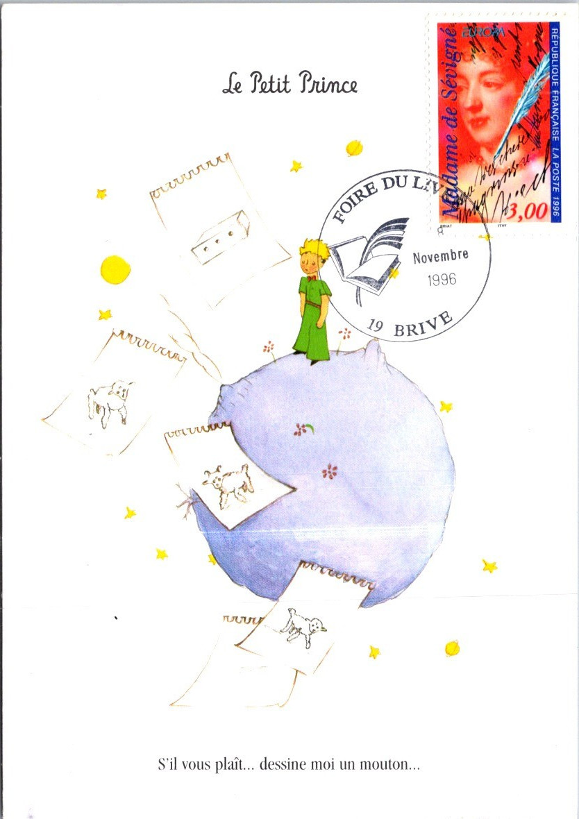 (1276) 25-7-2025 – France – Le Petit Prince maxicard (1996) EUROPA stamp