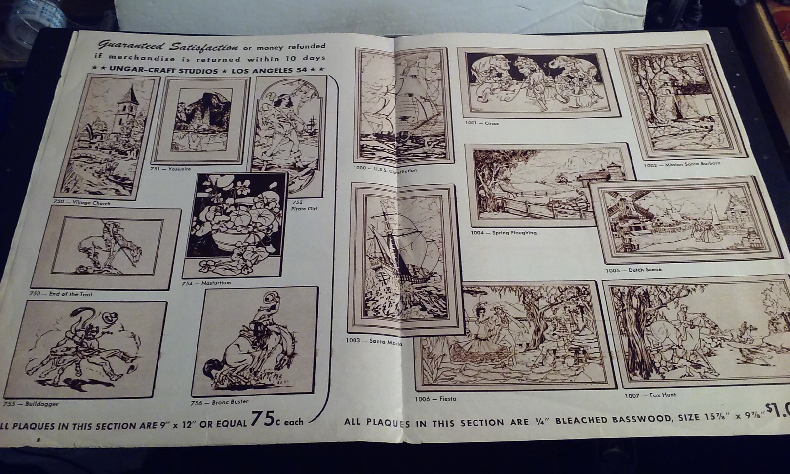 Vintage Ungar-craft Studios Catalog Brochure Plaques Pins Projects Wood Burning
