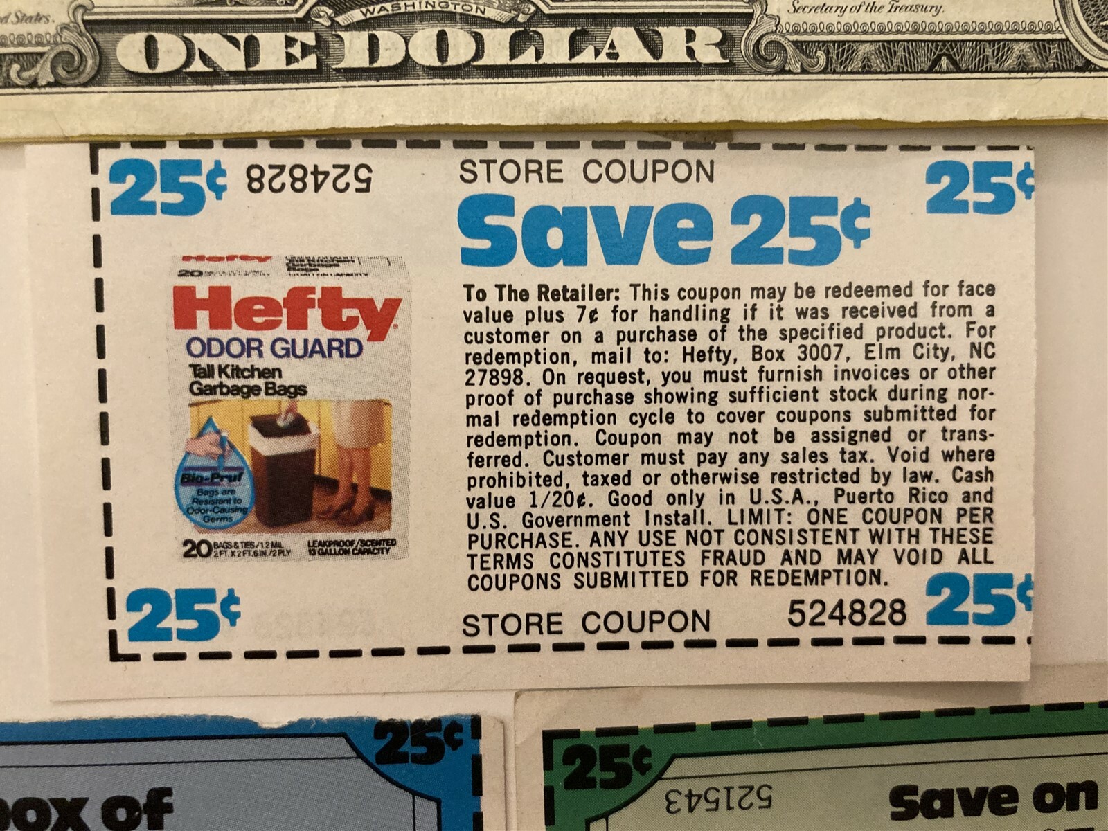 1982 1983 Hefty Garbage Can Bags Expired Manufacturer Coupons