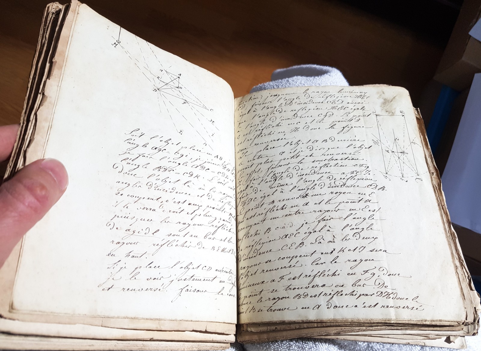 Important 19th Century Physics Chemistry Manuscript Set, Many Diagrams