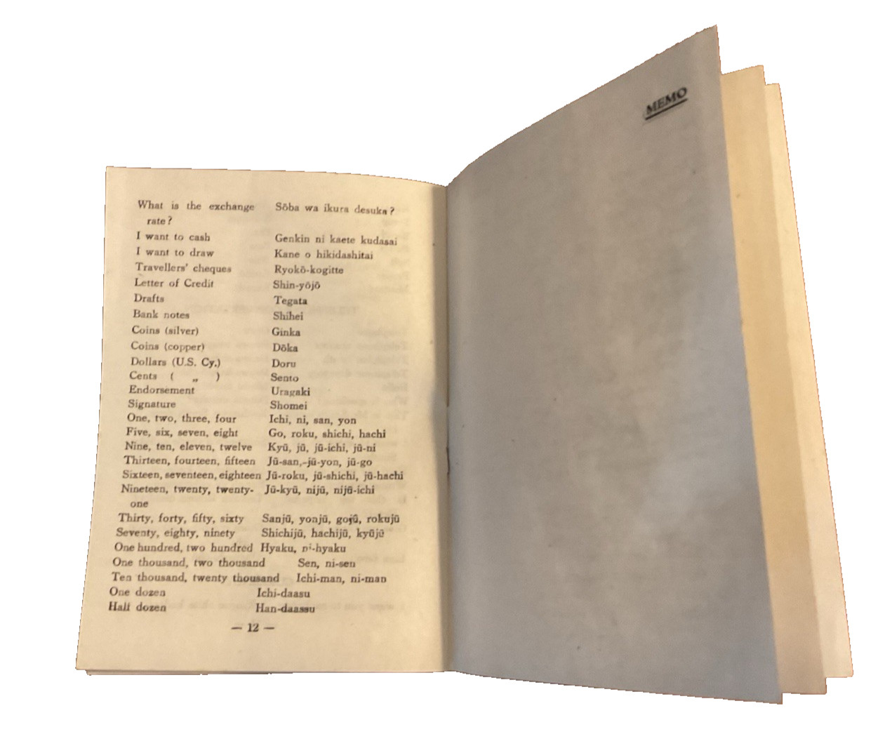 1945 English Japanese List Useful Words Phrases Japan Travel Bureau Tokyo J5