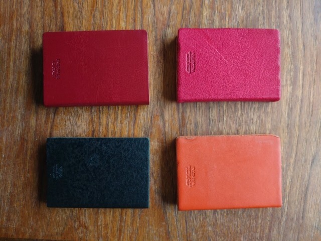 Leather Notebook. Italian. Lined.14x10x2 Cm. Various Colours. Vintage Style