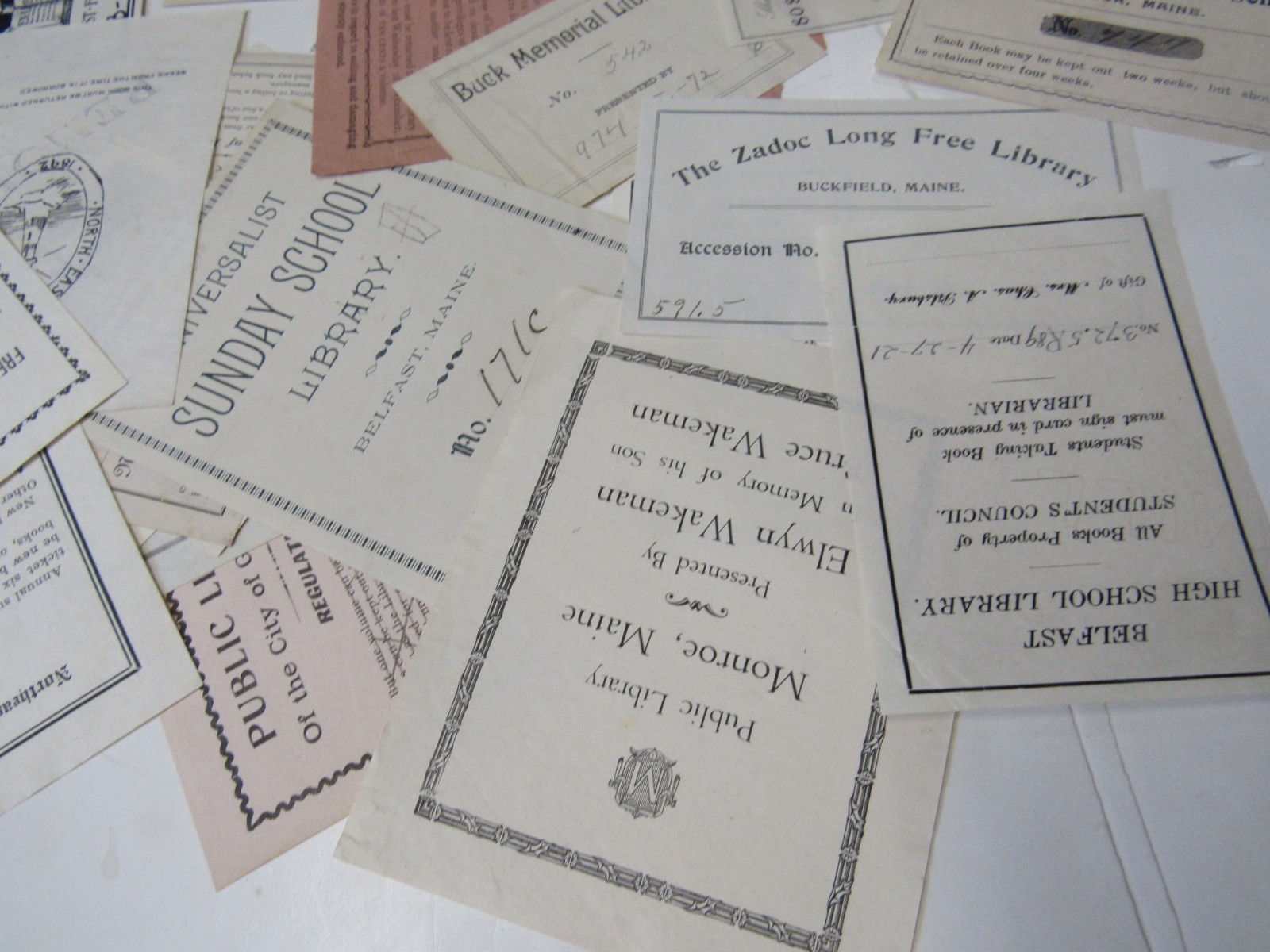 Fifty Library bookplates (some duplicates) late 19th/20th Century