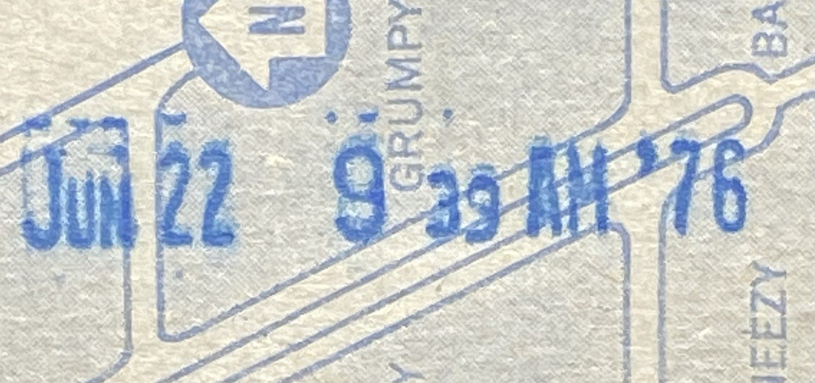 Walt Disney World Parking Ticket Magic Kingdom Map Globe Ticket Co June 22, 1976