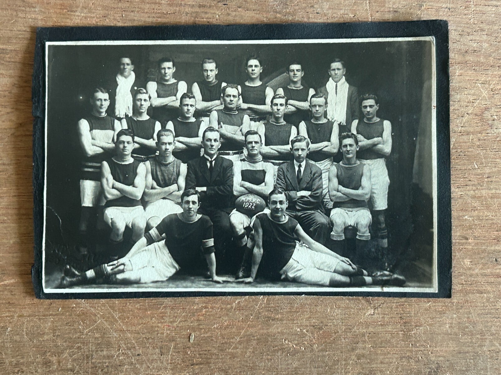 MMFC 1922 Football Club Photo B + W Adelaide Australia Photograph 3 x 4-5/8 Vtg