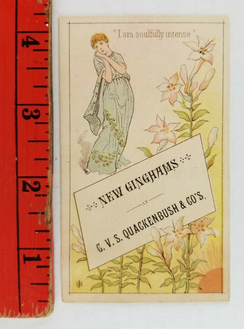 Vintage 1900’s Dress Ginghams Clothing Troy New York Trade Business Card