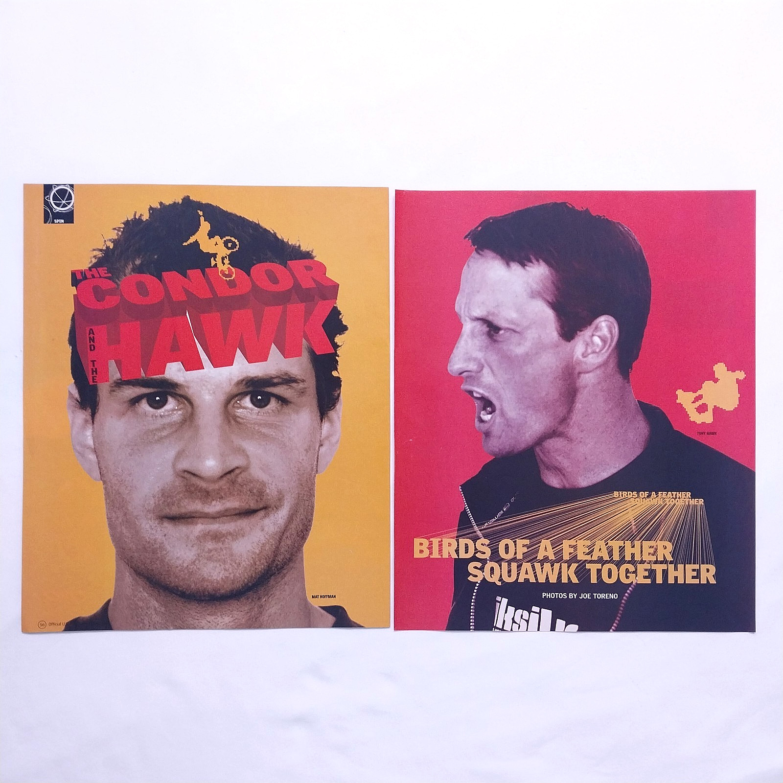 2002 Tony Hawk & Matt Hoffman Vintage Magazine Photograph Pages – Lot of 2