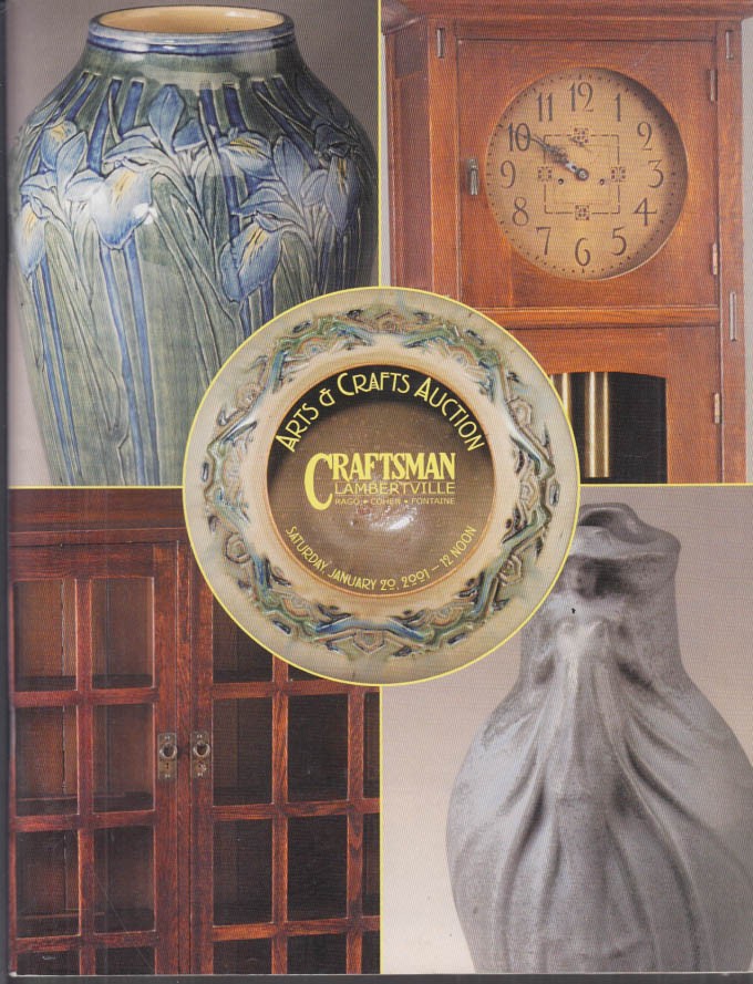 Craftsman Lambertville Arts & Crafts Auction Catalog w/ prices realized 2001 MA