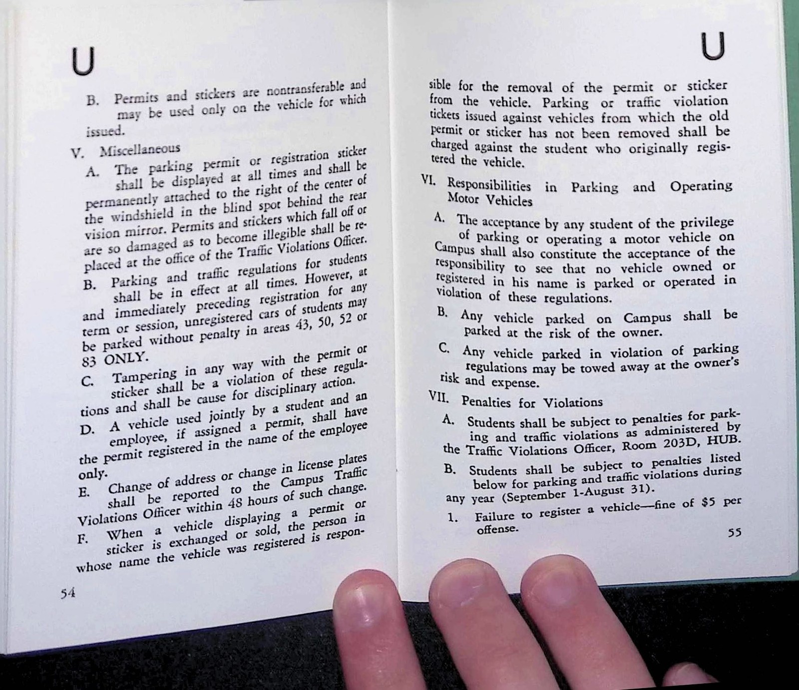 Penn State Senate Regulations Undergrads 1959-60 WDFM Non-Discrimination