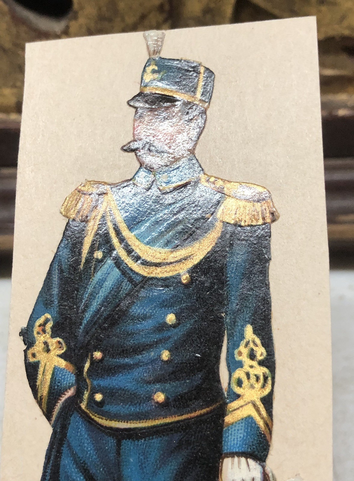 General Staff Officer Die Cut Scrap by Raphael Tuck & Sons 270 Military Italy L3