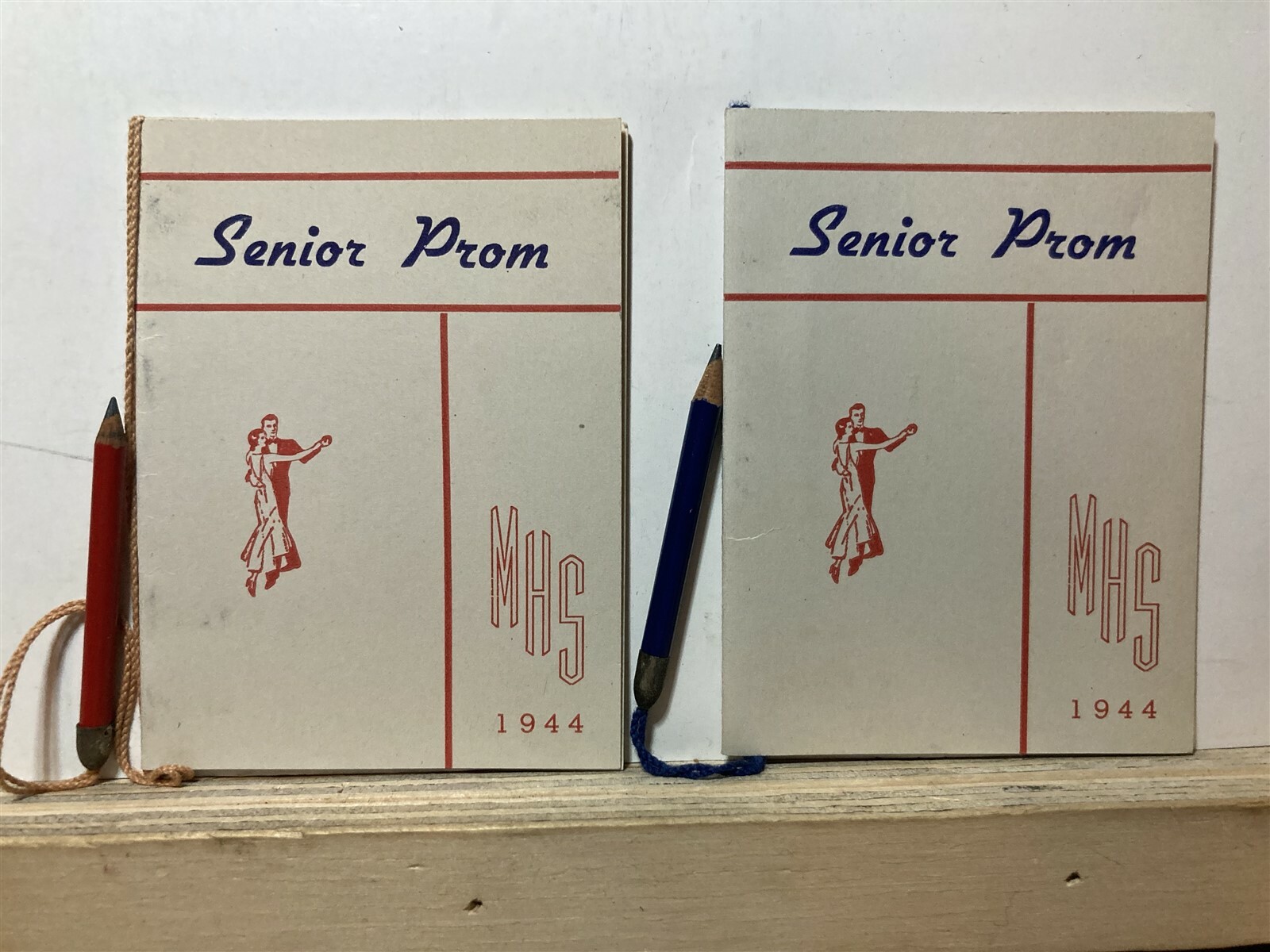 1944 Merchantville High School New Jersey Senior Prom Programs Vtg