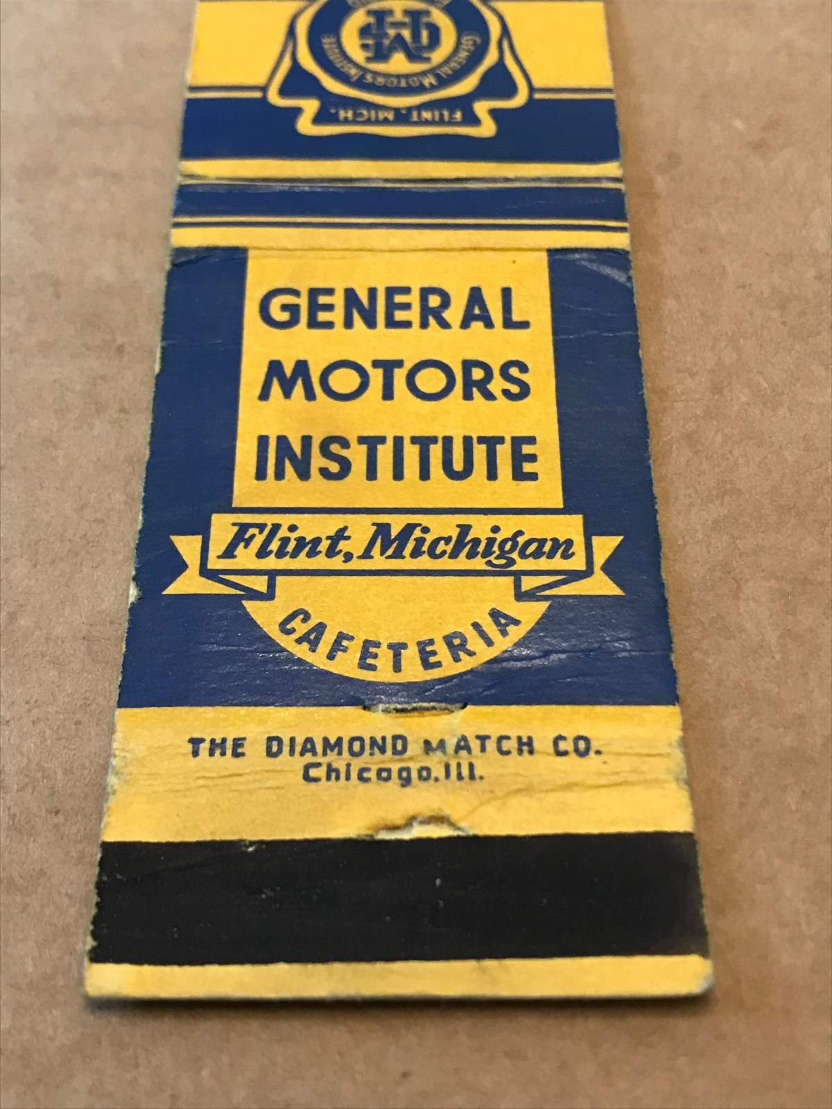 Vintage General Motors Institute – Flint, Michigan – Matchcover, Matchbook