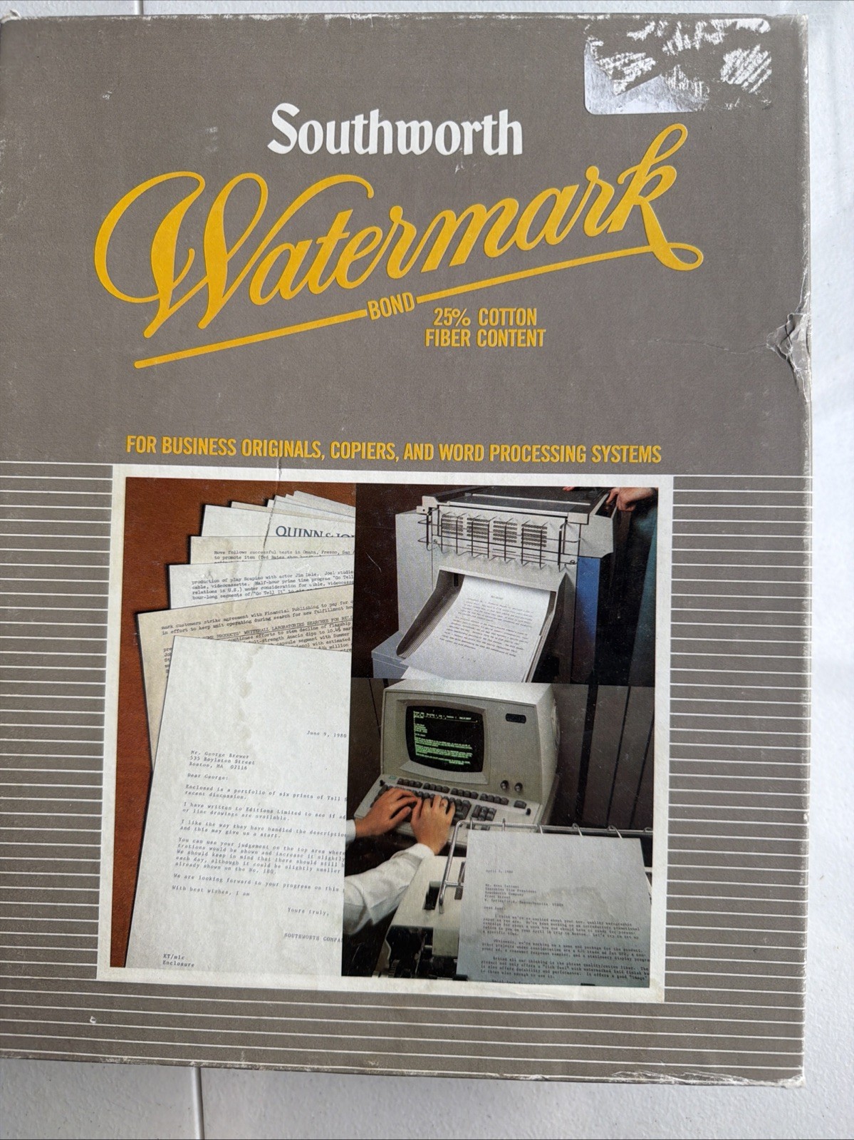 Southworth Antique Watermark Bond 493C Tan Roughly 500 Sheets25% Cotton