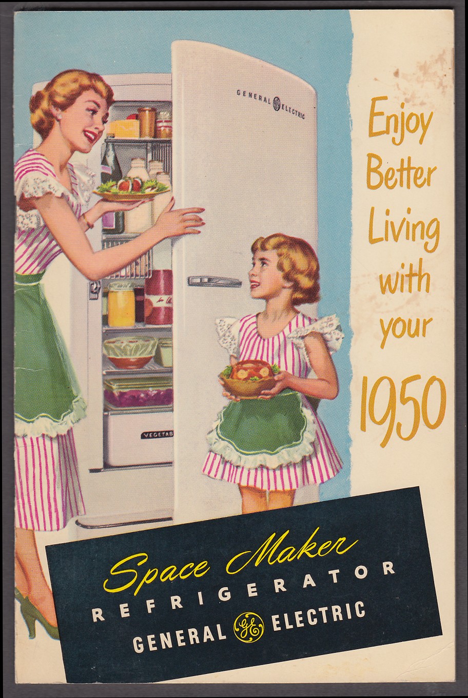 General Electric Space Maker Refrigerator Instruction & Recipe Book 1950