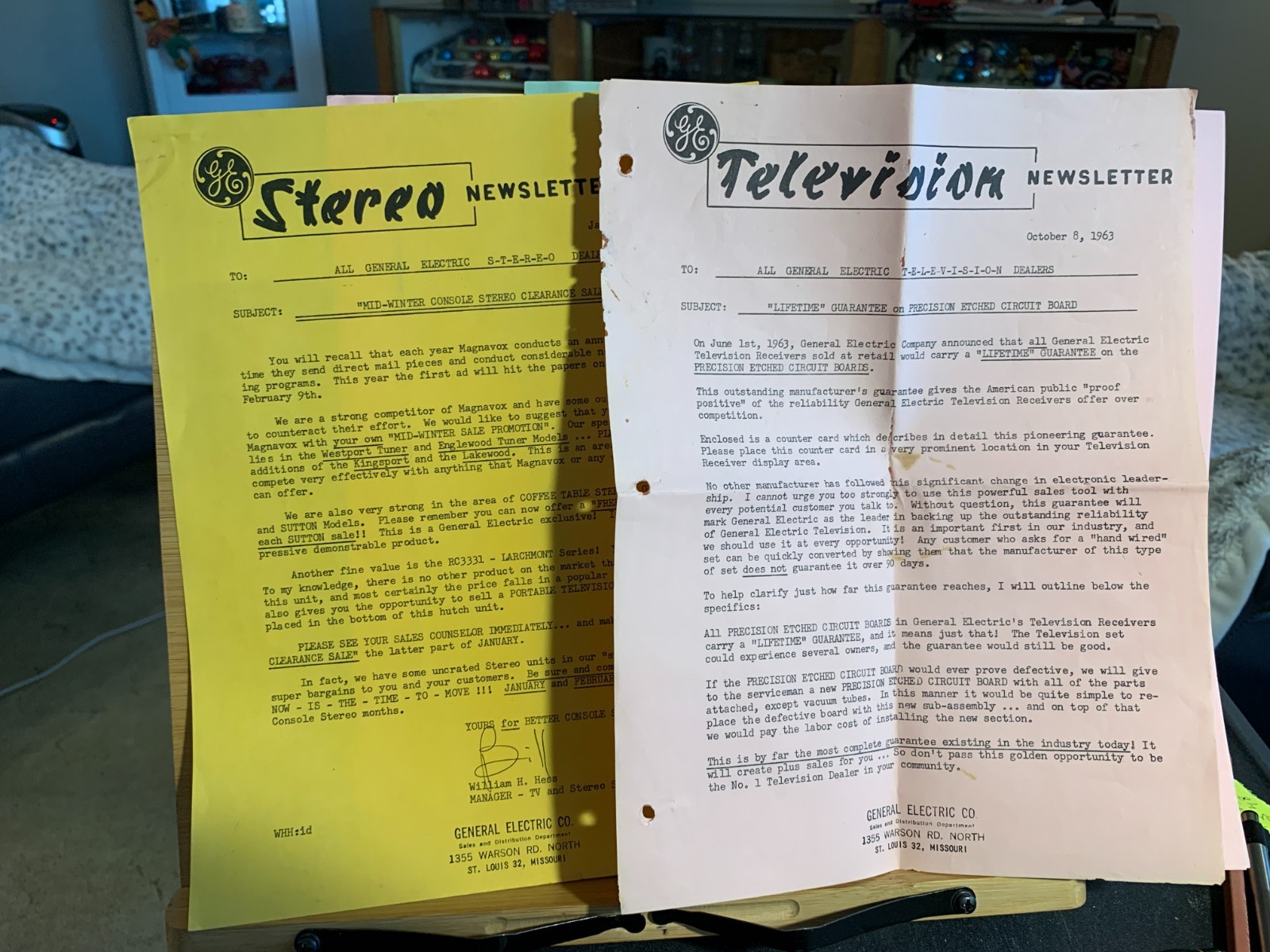 Vintage General Electric GE World’s Fair Campaign documents and others used wear