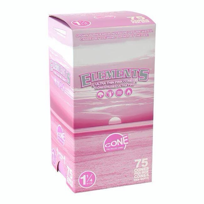 ELEMENTS PINK PRE ROLLED CONES 75CT/ BOX – 11/4