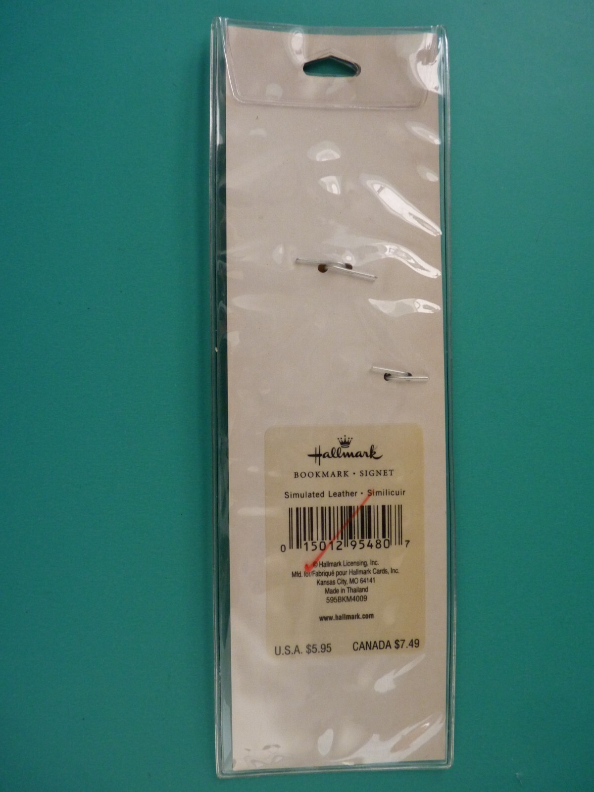Faux Leather Bookmark w/Photo Charm Tassel NIP 5″x1″ Hallmark – Free Shipping