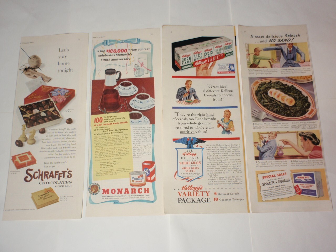 Large Lot Vtg Half Page Magazine Print Ads: Food, Kitchen Appliance, Clothing…