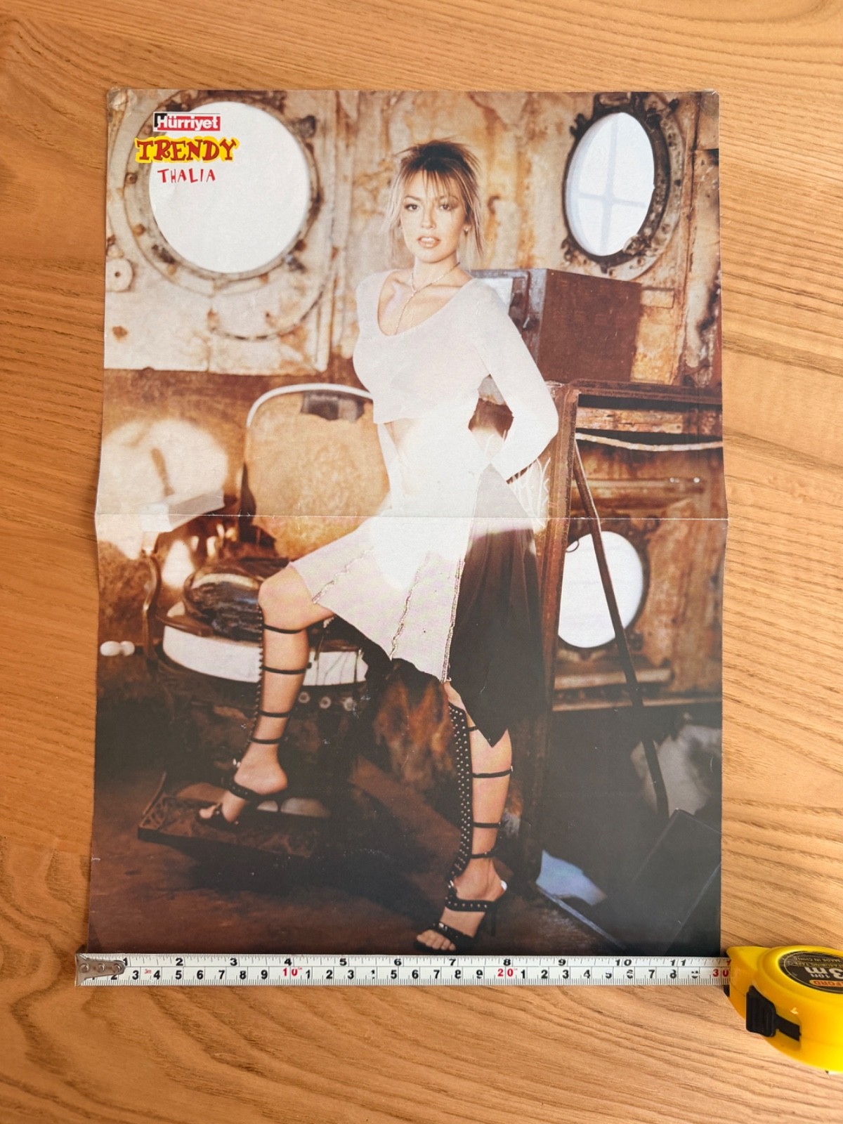 Rare Thalia Hürriyet Trendy Turkish Magazine Poster Vintage Full Size 2000s