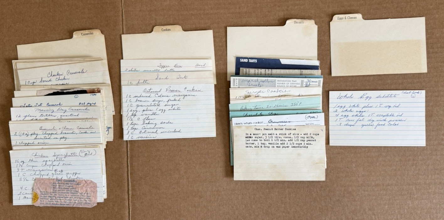Vintage Recipe Cards And Clippings 1980s And More Recent