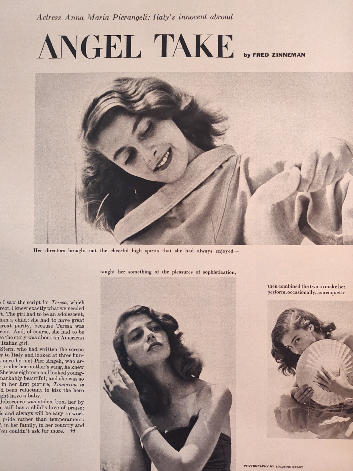 1953 Esquire Original Article featuring ANNA MARIA PIERANGELI With Photos!