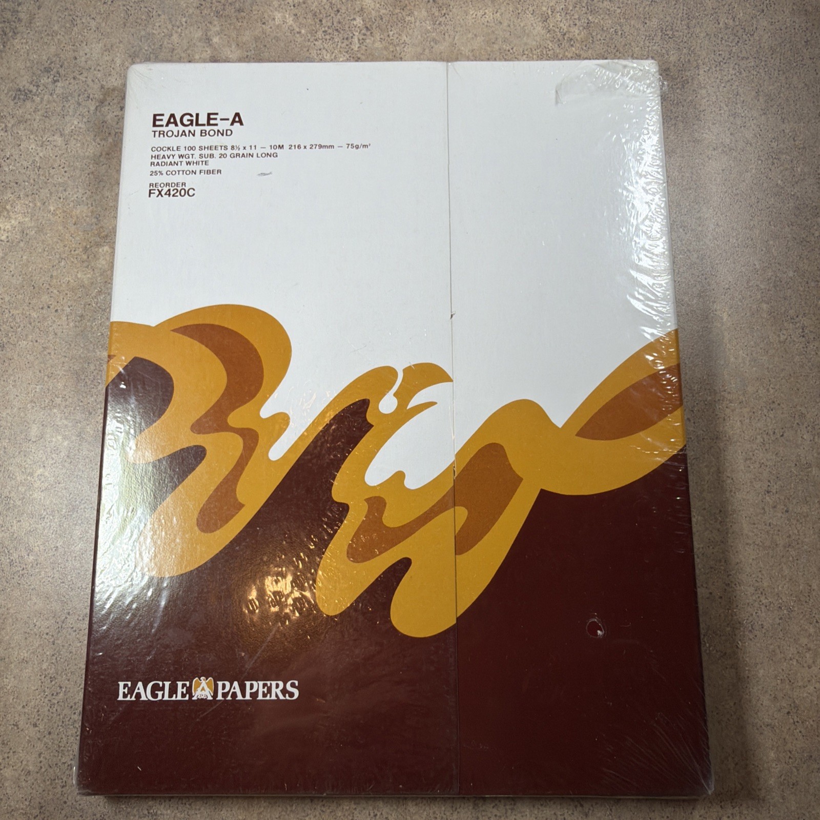 Vintage Eagle-A Typing Paper FX420C Cockle Radiant White Trojan Bond NEW 100