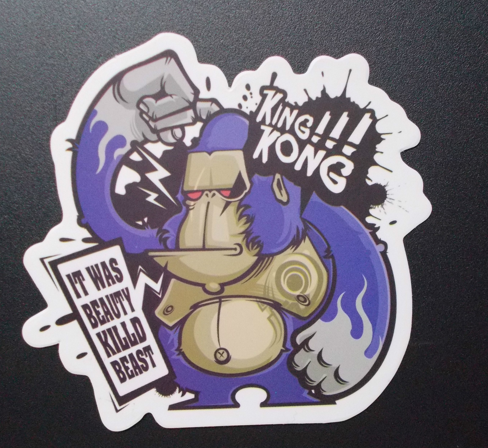 Sticker Decal Matte Look “King Kong” Laptop, Stickerbomb (M232)