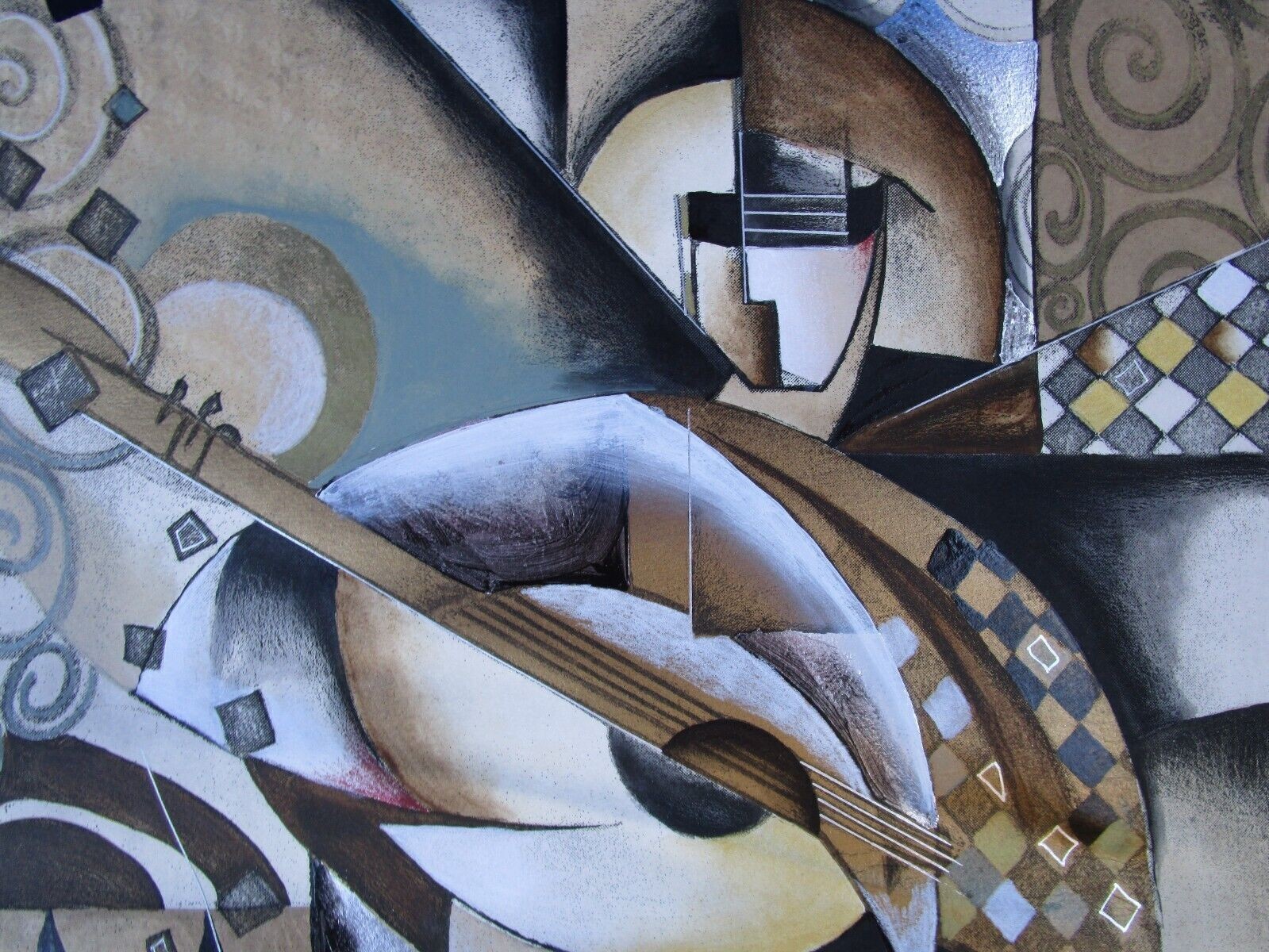 GRASSIA SIGNED & NUMBERED PRINT “JAZZ BLUES II” 197/ 200 ABSTRACT ART