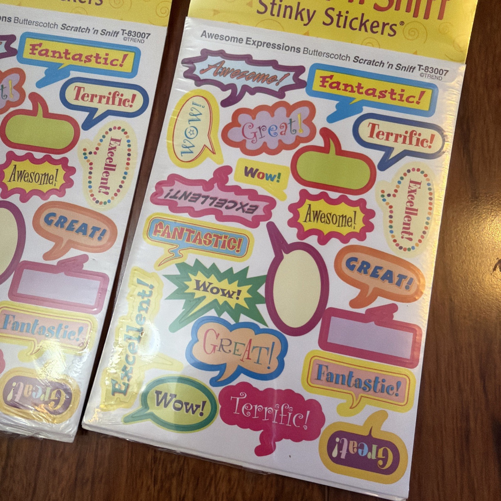 Vintage Trend Scratch ‘N Sniff Stinky Stickers Licorice Butterscotch 4 Packs