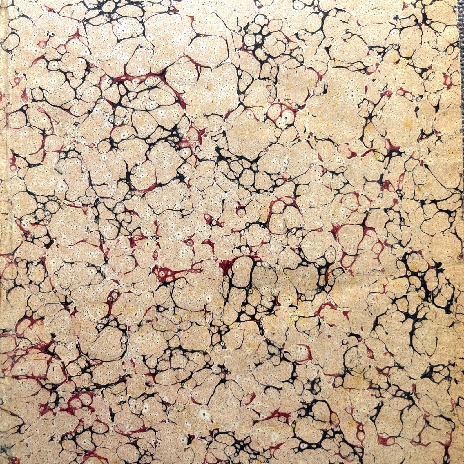 Antique Marbled End Papers Bookbinding Brown Blue Red Lot of 3