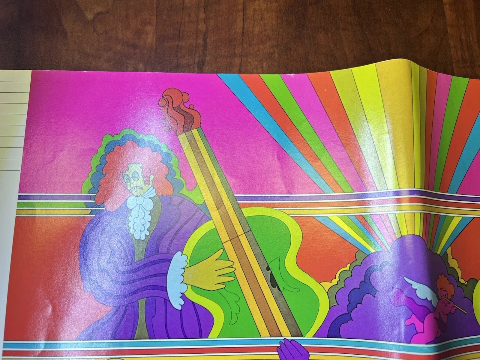 Vintage 1970’s Burger King Psychedelic Rock Art School Daze Book Cover c