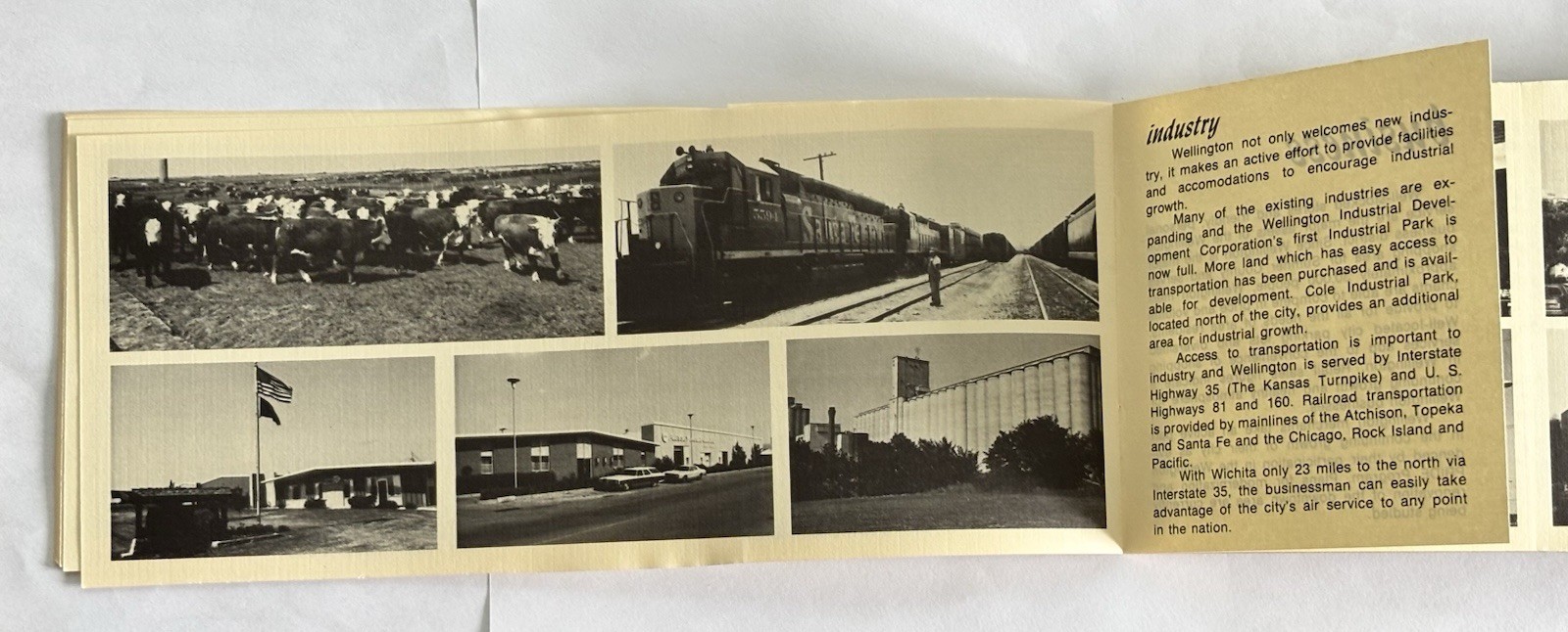 Vintage Wellington KS Travel Brochure Chamber of Commerce Wheat Capital of World