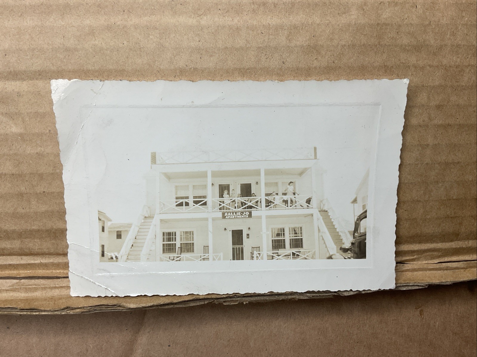 1950s Photograph Of A Family On Porch Of Sallie-Jo Apartments B19