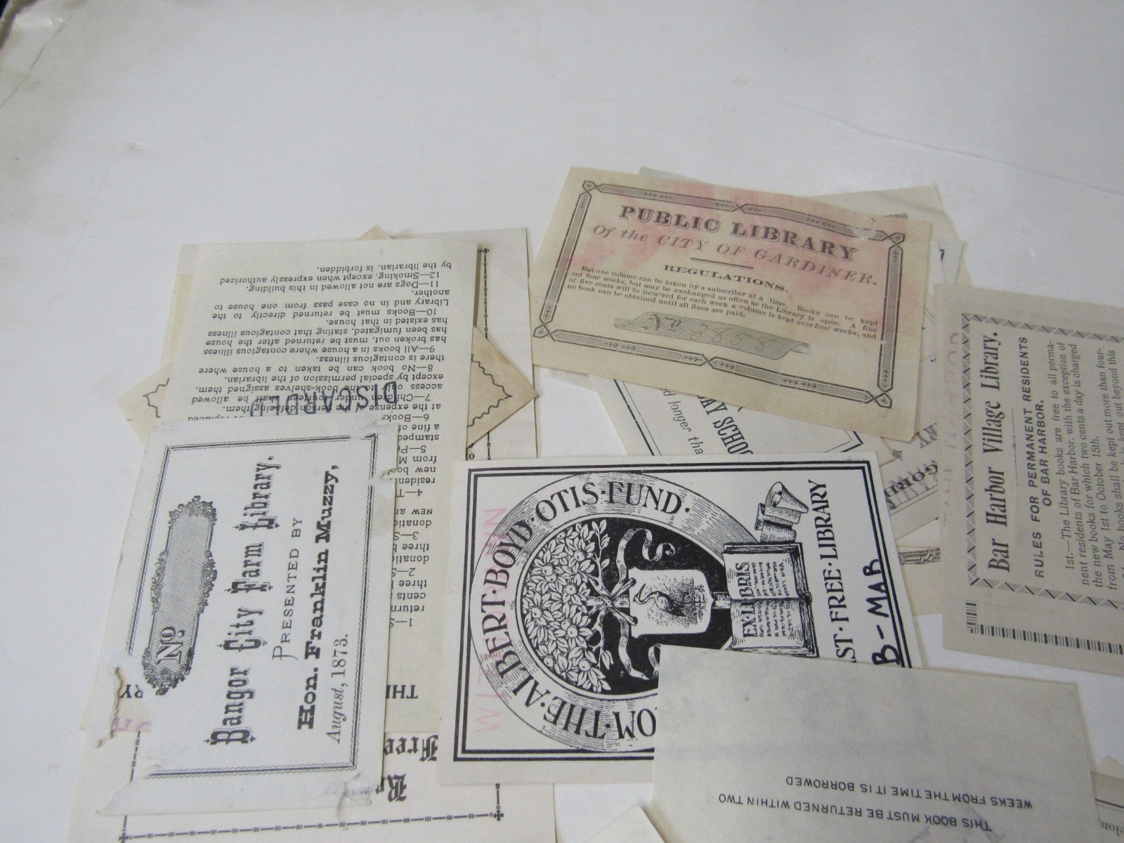 Fifty Library bookplates (some duplicates) late 19th/20th Century