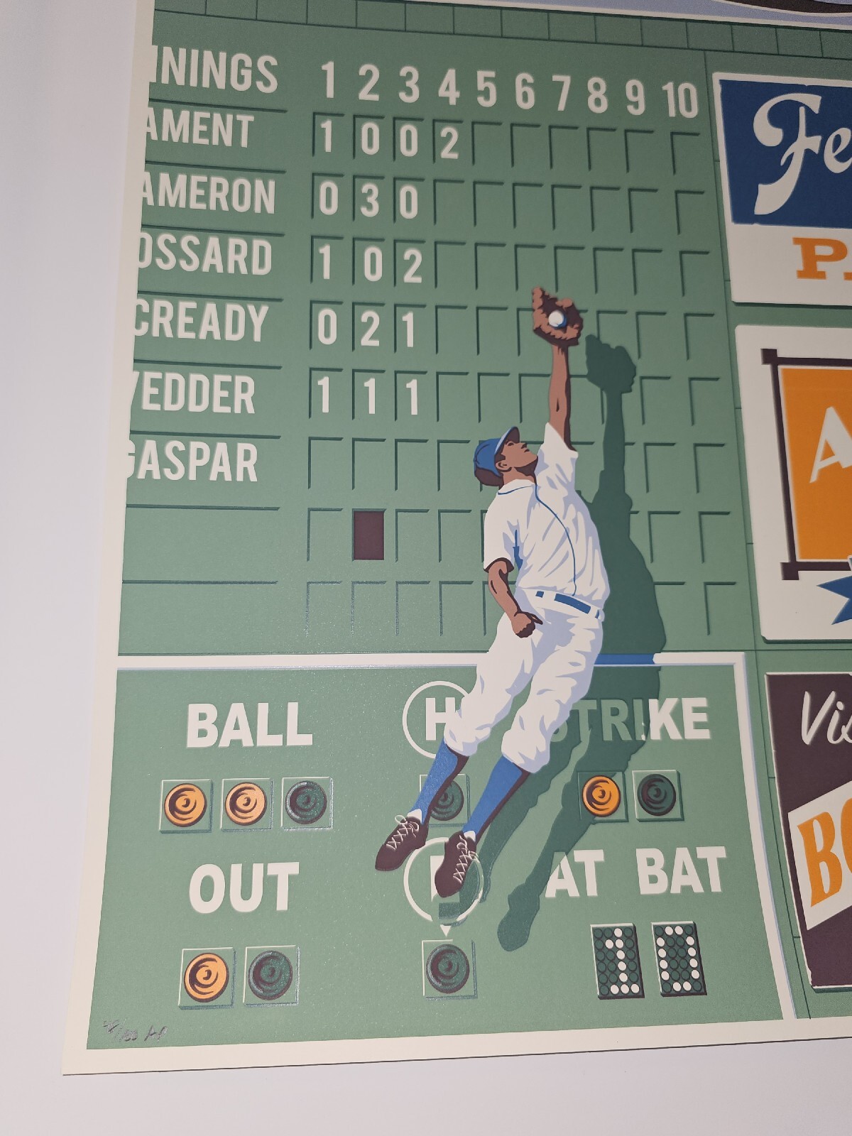 Pearl Jam Boston 2016 Steve Thomas VARIANT Poster Signed Print Fenway The Catch
