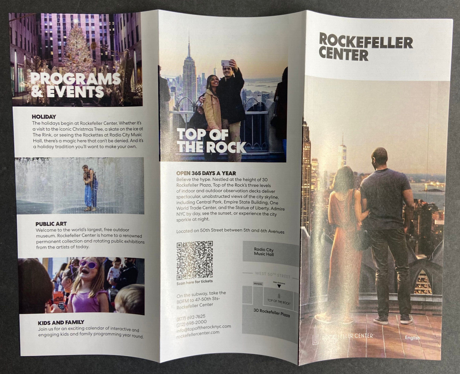 Rockefeller Center New York City Advertisement Promo Ad Flyer The Rink Christmas