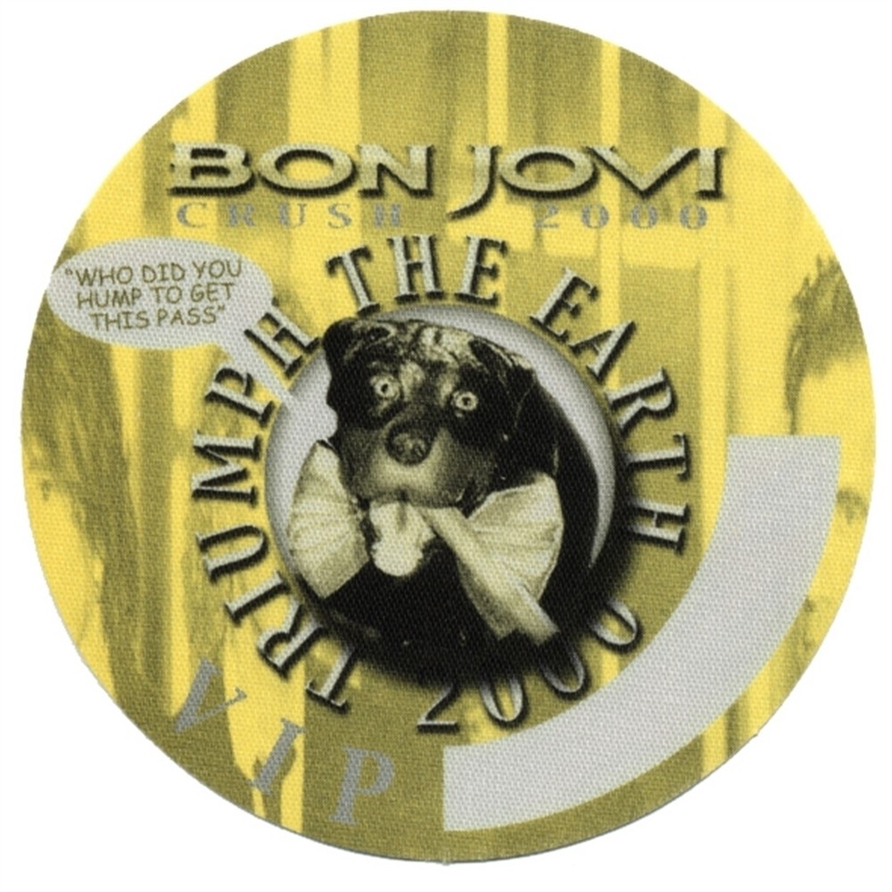 Bon Jovi 2000 Crush concert tour VIP Band Guest Backstage Pass
