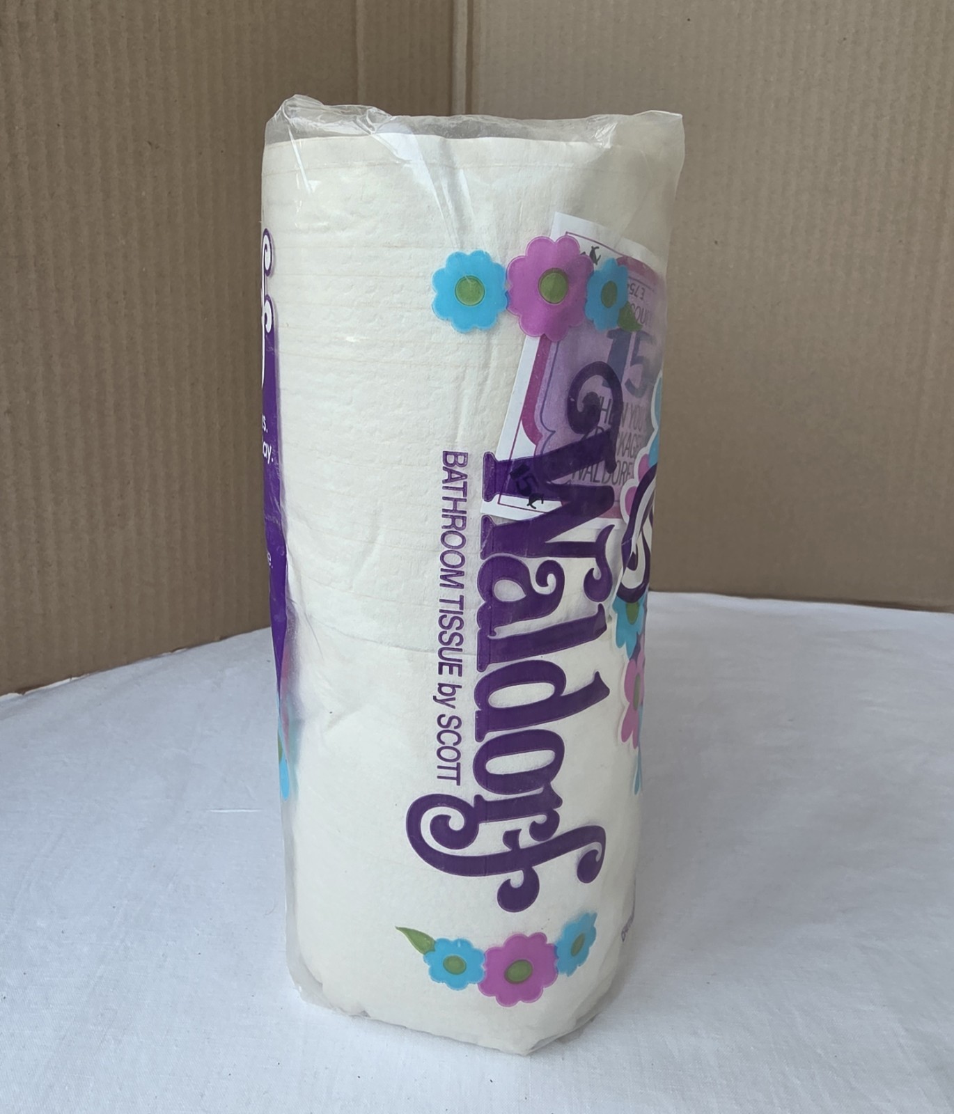 Vintage SCOTT WALDORF Flower Power Toilet Paper NOS In Sealed Package 4 Rolls