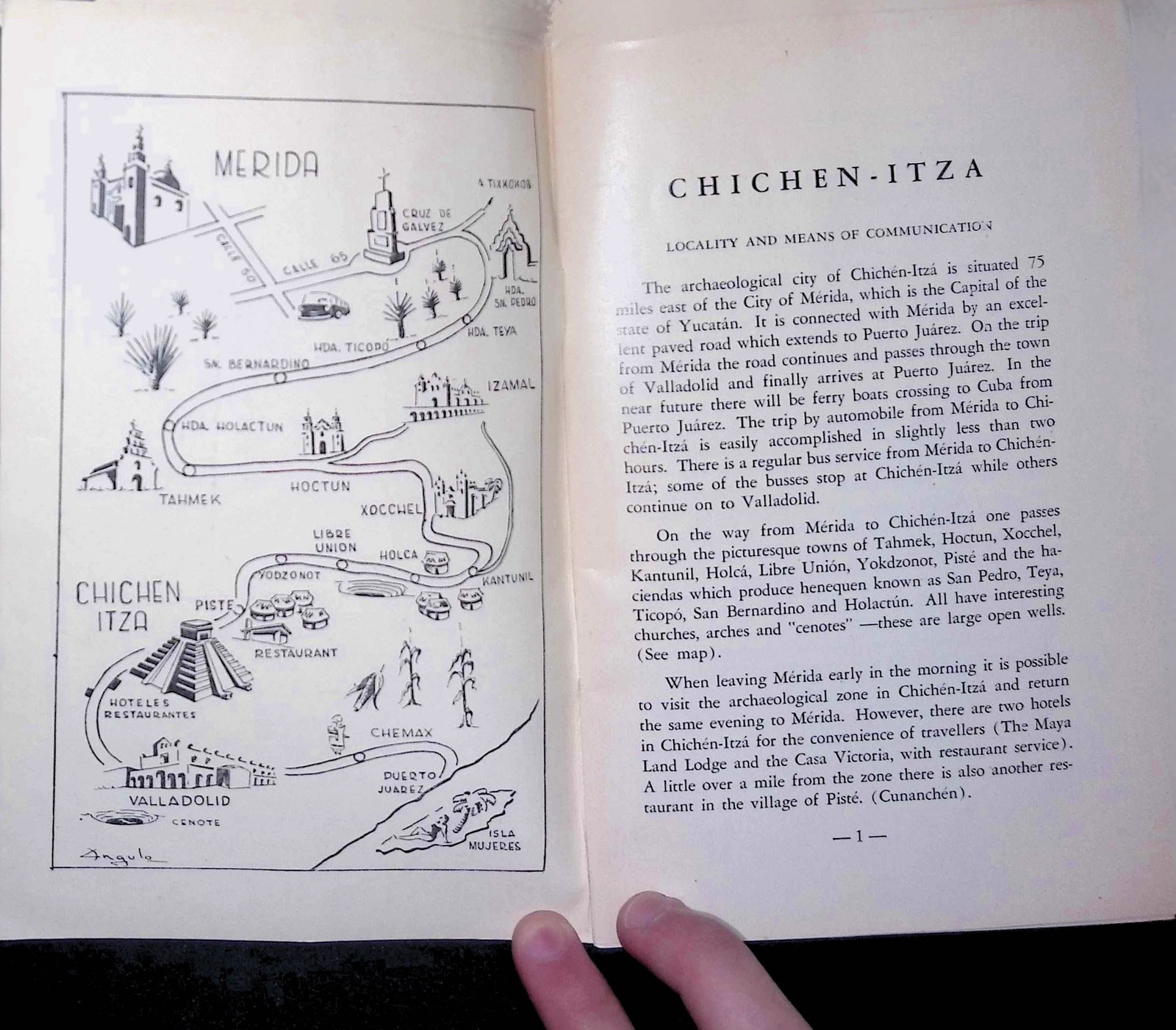 Chichen Itza INAH Official Guide Booklet 1950s Maya-Toltec Archaeology Yucatan