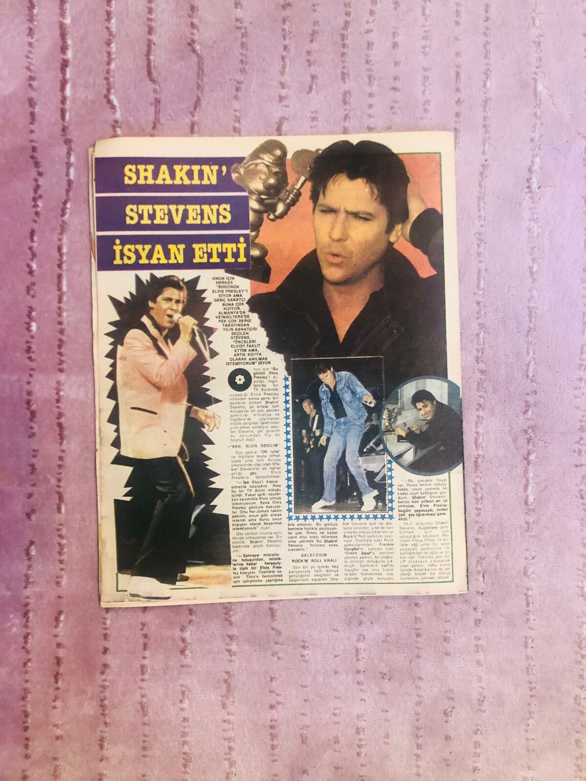 Shakin Stevens Back Cvr Magazine 1982 Abba Rod Stewart Johnny Hallyday Motorhead