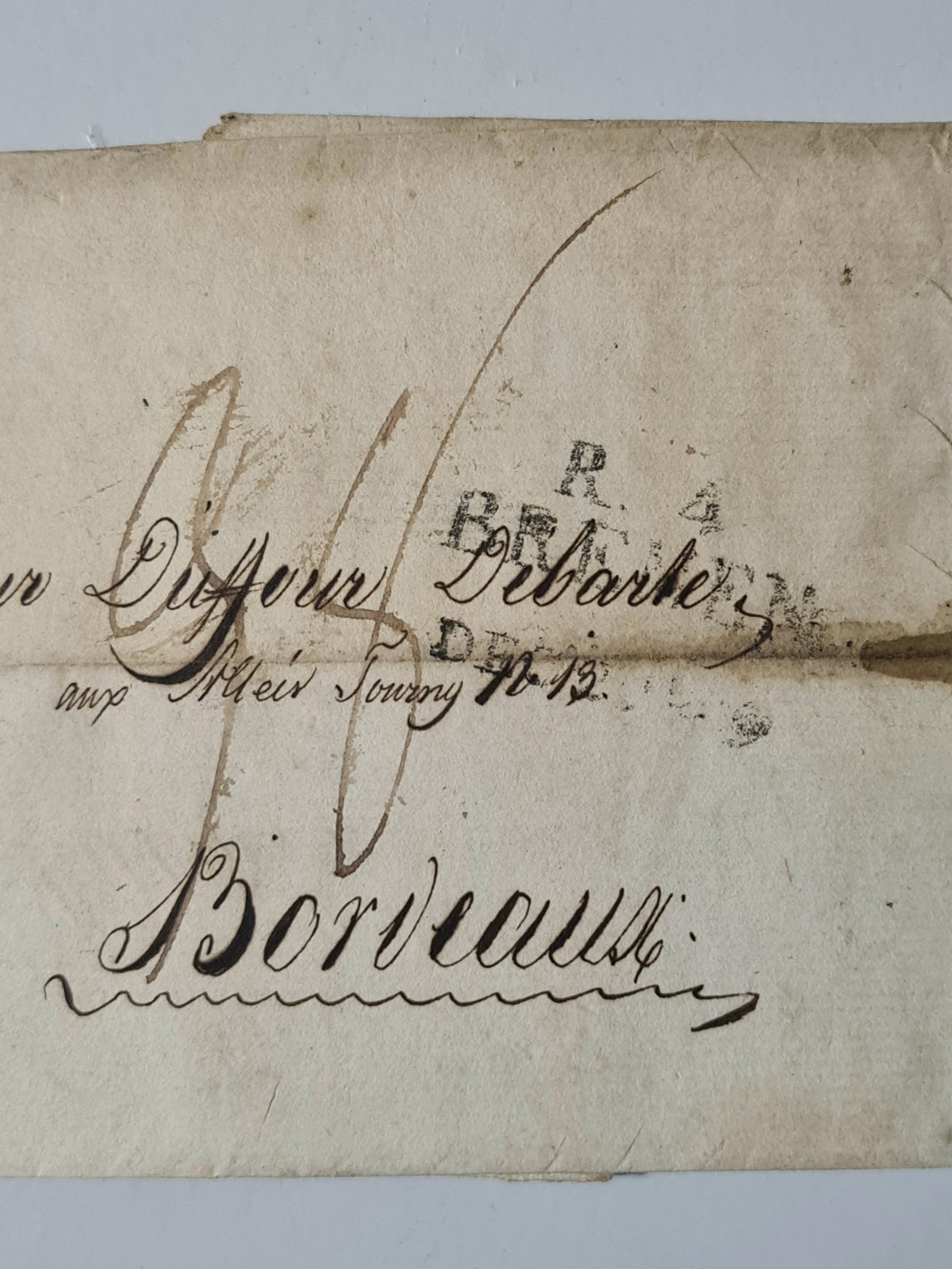 Antique Letter Mail 1st Empire Napoleon I Germany Bremen Bordeaux 1809