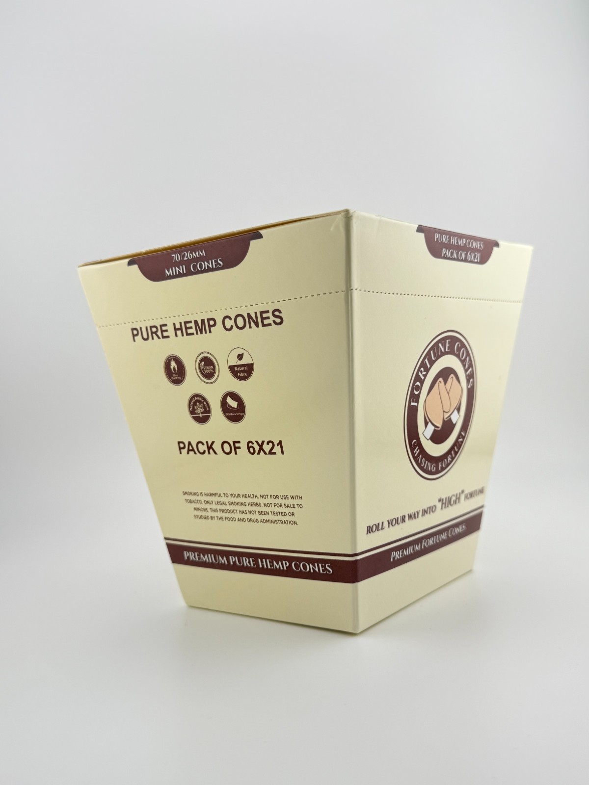 FORTUNE CONES – PREMIUM 63 CONES PACK – PURE HEMP- MINI CONES 70/26MM