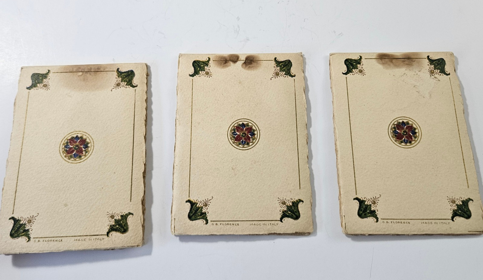 3 Vintage Different Graphic’s Shopping Note Pads Made In Italy